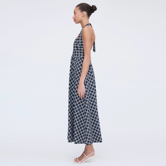ISO Hill House Fleur Midi Grecian Check Size Small - Picture 3 of 4